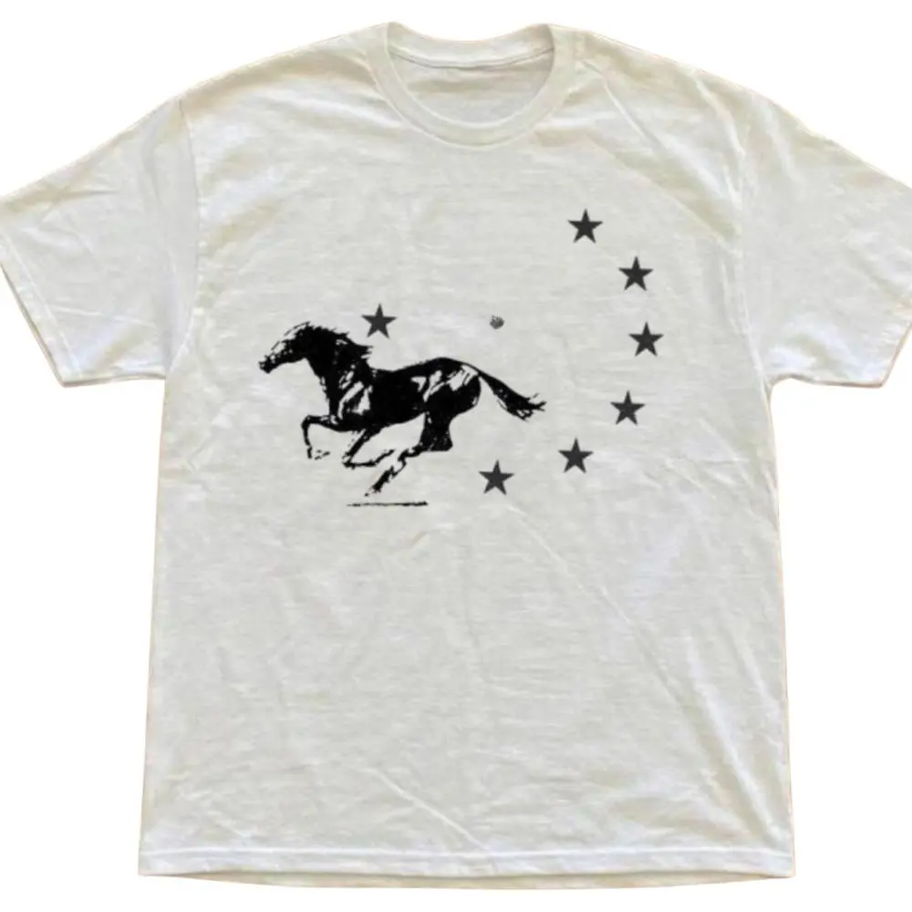 The Running Horse Stars Graphic T-Shirt, Celestial Western Tee, Vintage Equestrian Shirt, Trending Shirt