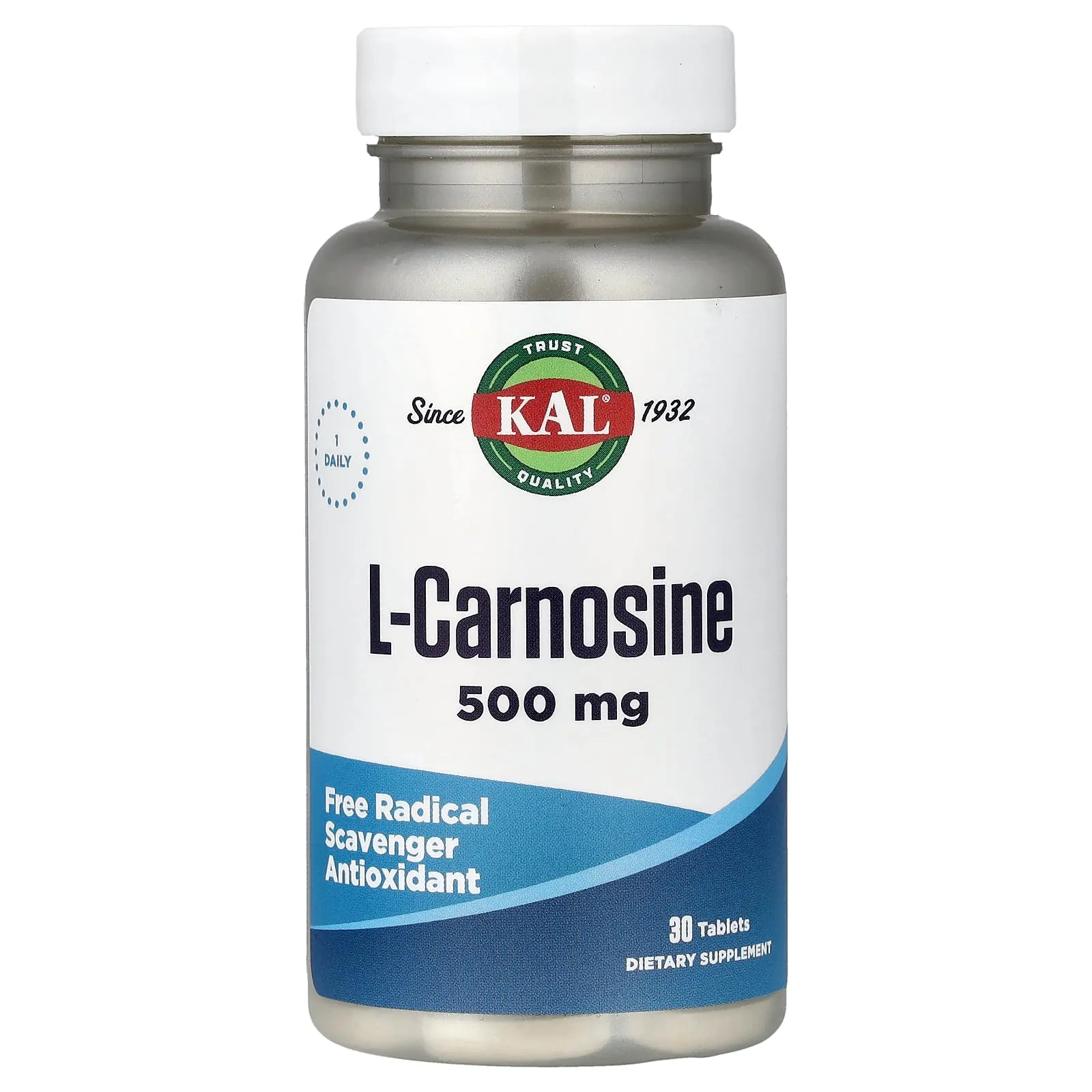 KAL L-Carnosine, 500 mg, 30 Tablets