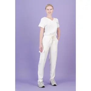 Women's Soft White Scrub Set