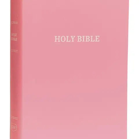 Holy Bible: Gift and Award, Pink Leather-Look, Red Letter, Comfort Print: King  Version.