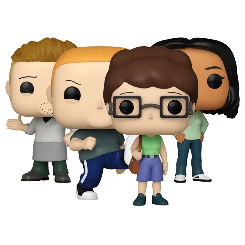 Funko Pop! King of the Hill – Connie Souphanousinphone #2274, Bobby Hill #2275, Peggy Hill #2276, Bobby Hill (Kicking) #2277 (Set)