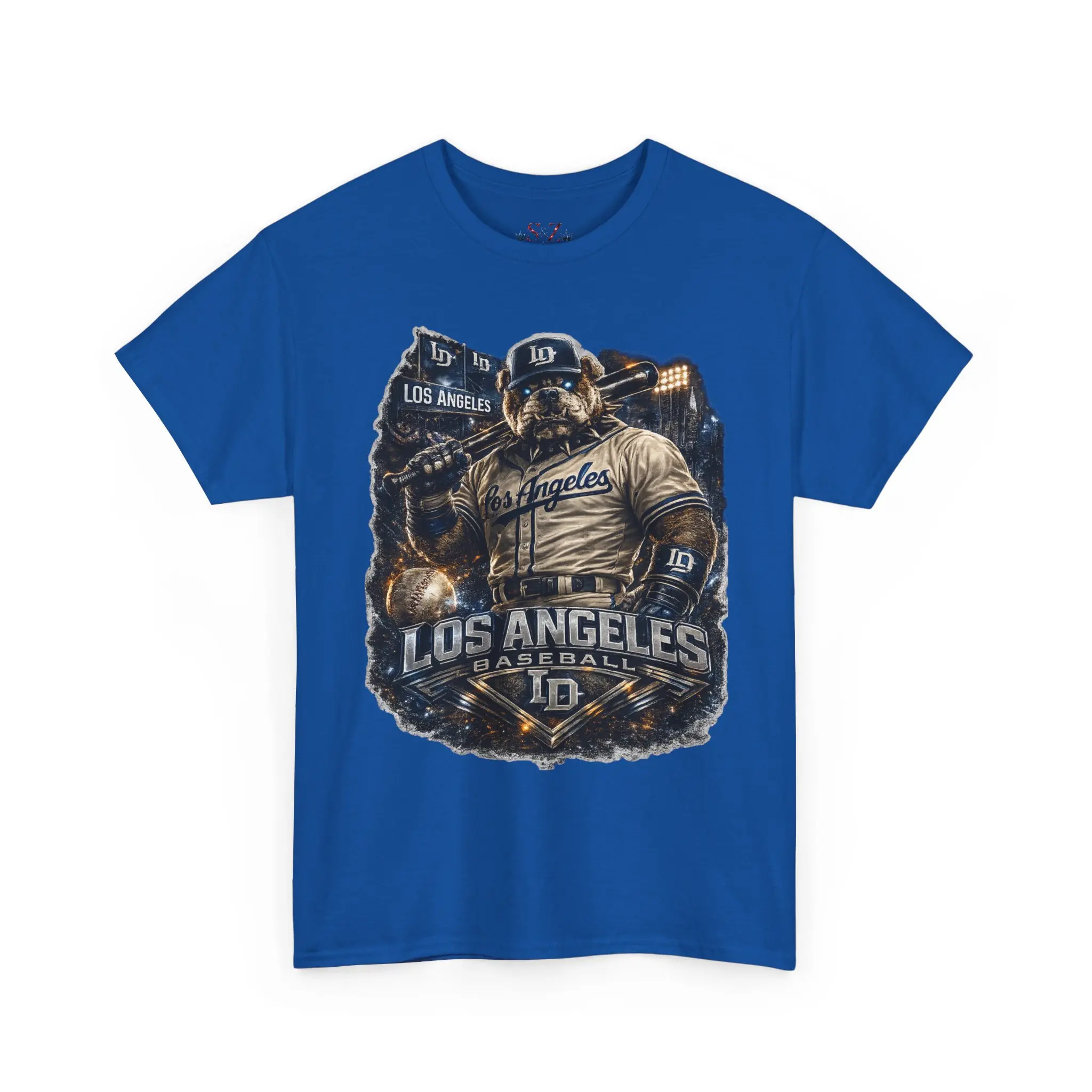 Los Angeles Baseball Player Illustration T-Shirt | Dodgers Vintage Sports Tee