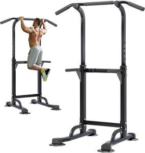 Nicole Selection Power Tower Home Gym Exercise Equipment - Adjustable Pull-Up Bar, Dip Station, Push-Up Bars for Whole Body Workout, 330 LBS Capacity Heavy-Duty Steel H-Shaped Base, Ideal for Men & Women, Great Gift