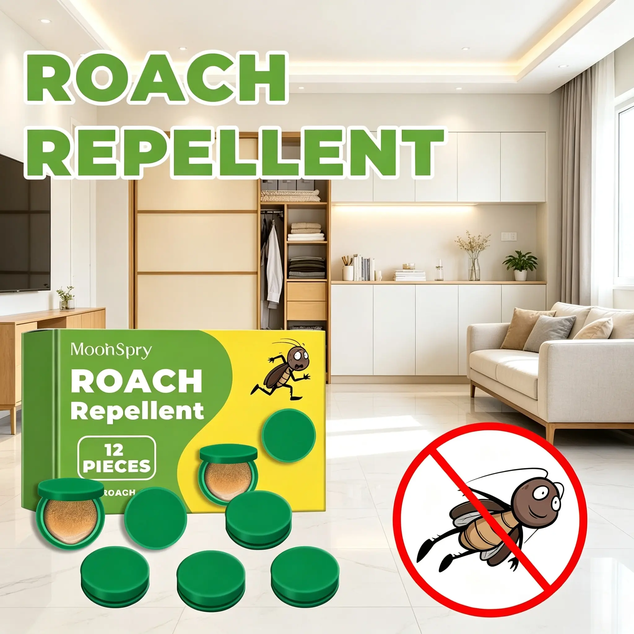 Roach Repellent, Domestic Dormitory Kitchen Powerful Cleaning Cockroach Exterminator Cockroach Gel Bait Pest Control Kit Rodent Repellent Pouches for Indoor & Outdoor