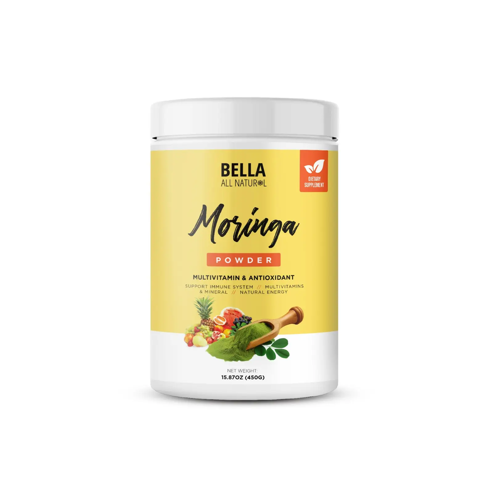 Bella All Natural Moringa Powder - Multivitamins & Minerals
