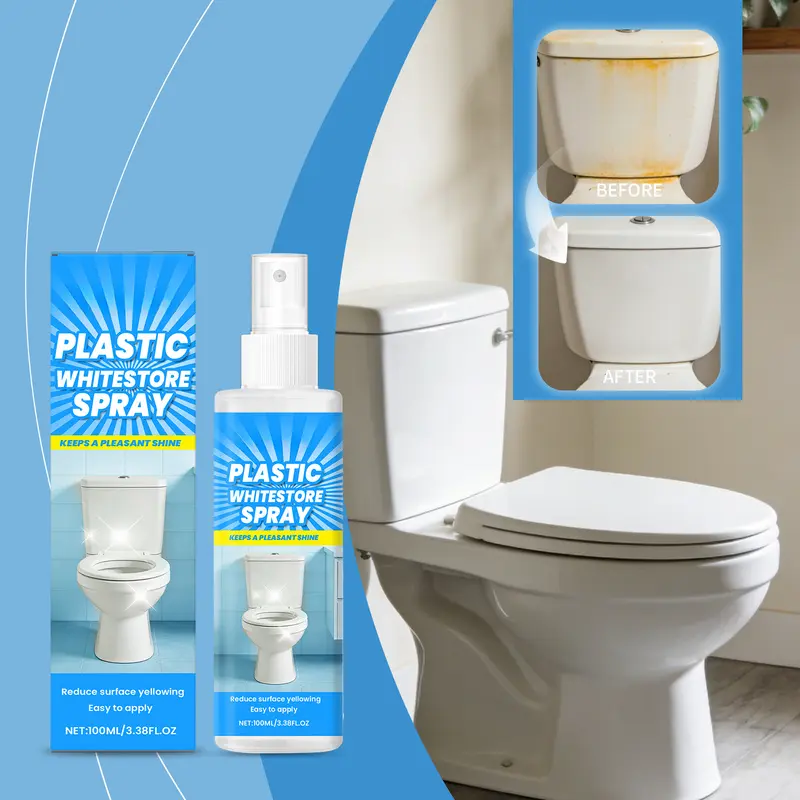 Plastic Restorer Spray for Air Conditioners, Refrigerators & Toilets, Anti-Yellowing Shine, Anti-Static Dust-Repellent, Safe on All Plastics No Residue, Summer Appliance Refresh 2026, Multi-Surface Renovation & Maintenance, Easy Spray & Wipe