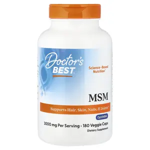 Doctor's Best MSM, 180 Veggie Caps (1,000 mg per Capsules)