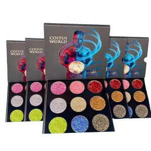 Gifted Cosmetics Mica-Based Paraben-Free Glitter Eyeshadow Palette - 6 Highly Pigmented Multicolor Shades, All Skin Types, Long-Lasting Eyeshadow Makeup for Bold Looks
