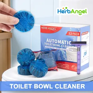 12&1 Automatic Toilet Bowl Cleaners Block & Bath Mirror Brush Set ｜home essentials｜for Effective Cleaning Includes Toilet Block & Mirror Brush for Versatile Cleaning Needs
