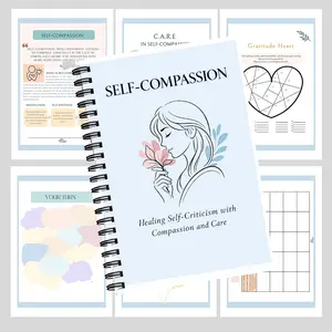 Self-Compassion Healing Coil Notebook, Women's Self-Care Mental Health Journal, Emotion Management Notebook, Psychological Growth Diary