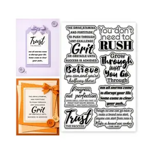 Motivational Phrase Silicone Stamp, Clear Design for DIY Scrapbooking, Journal Cards, Paper Art Decoration, Painting Tool