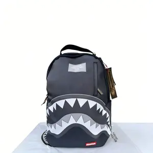 SG New Fashion Shark Mouth Design Backpack, Stylish Large Capacity Travel Bag with Tablet Compartment, Must-Have for Autumn and Winter Holidays, Student Laptop Bag, Camping Travel Bag, Valentine's Day Gift