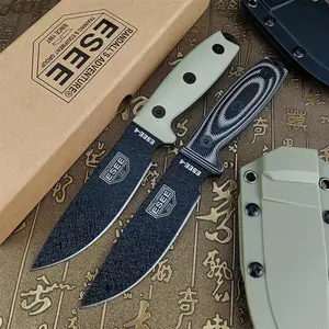 New high-quality kitchen chef's knife with Kydex sheath; versatile outdoor hiking tool and everyday carry straight-blade climbing knife; gift set with sheath Survival Tools