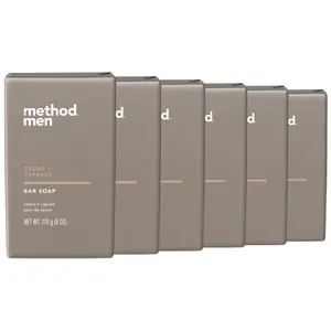 Method Men Cedar & Cypress Bar Soap, 6 Oz - 6 Pack