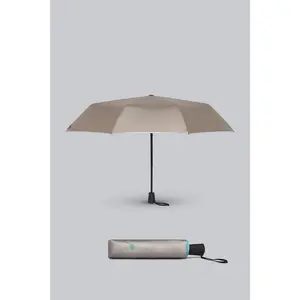 Sanya Compact Umbrella | Gold/Aqua Metallic