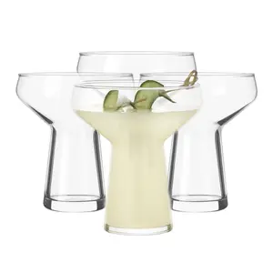 Libbey Stemless Margarita Glasses Set of 4, Classic, Lightweight Mixed Cocktail Glasses Set, Large Margarita Glass Set for Cinco de Mayo, Parties