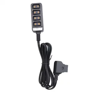 D-Tap Male to 4-Port P-Tap Female Camera Power Supply Distributor DTAP Fourway Splitter