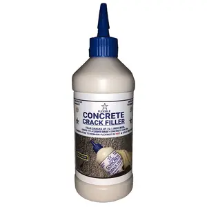 Bluestar Flexible Concrete Crack Filler (Light Gray) DIY - No Special Tools Needed, Fill Cracks in Concrete Driveways, Sidewalks, Patios, Garage and Basement Floors. 16 fl. oz. Bottle.
