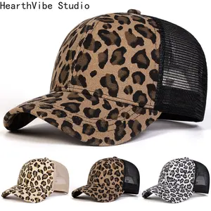 New Spring/Summer Collection: Korean-Style Cotton Baseball Cap with Large Leopard Print — Unisex Cotton Sun Hat