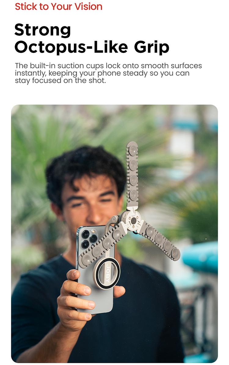 JOBY   PodZilla   Octo   Suction   Tripod
