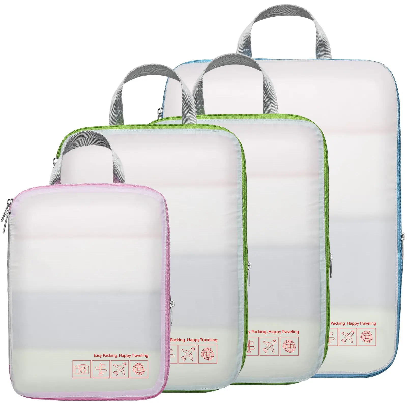 Compression Packing Cubes for Travel - Travel Bags Luggage Organizers Travel Essentials Compression Cubes for Carry on Suitcases