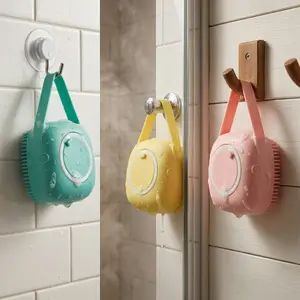 Dog Bath Brush, 2-in-1 Dog Grooming Brush with Built-in Shampoo Dispenser, Gentle Silicone Bristles for Bath & Massage, Non-Slip Handle, Easy Clean Design for Dogs, Cats & Small Pets,