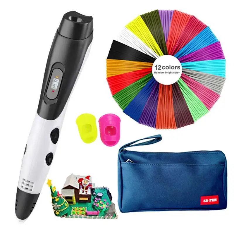 3D Printing Pen Set, 1 Set 3D Pen & 12 Colors PLA Filament & Accessories, Creative Learning Art Activity Set, DIY Painting Supplies for Home School