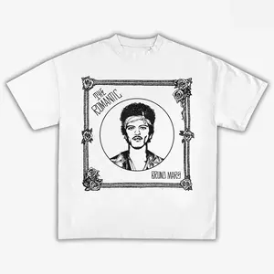 Youth And Adult Bruno "The Romantic" Tee, Mars 2026 New Album T-shirt, The Romantic Tour Merch, Unisex Y2K Cotton Tee, R&B Music Top, Graphic Tees