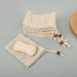 Exfoliating Soap Bar Saver Pouch, 3/5/10pcs/set Facial Cleaning Bath Soap Foaming Net Bag with Drawstring, Shower Cleaning Sponge Bag