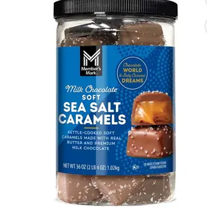 Milk Chocolate Sea Salt Caramels 36 oz Soft Kettle-Cooked with Real Butter & Premium Chocolate