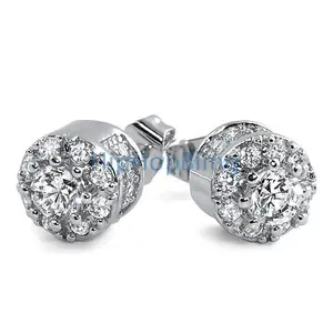 3D Cluster CZ Bling Bling Earrings Micro Pave
