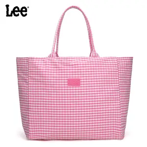 Lee  large-capacity stylish plaid shoulder bag, can also be used as a handbag, made of cotton material, lightweight and practical, perfect gift for girlfriends, mothers, or best friends.