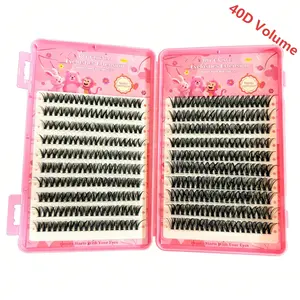 20 Rows 40D D Curl Glue-Free Lashes 10-16mm Mixed Soft Volume Daily
