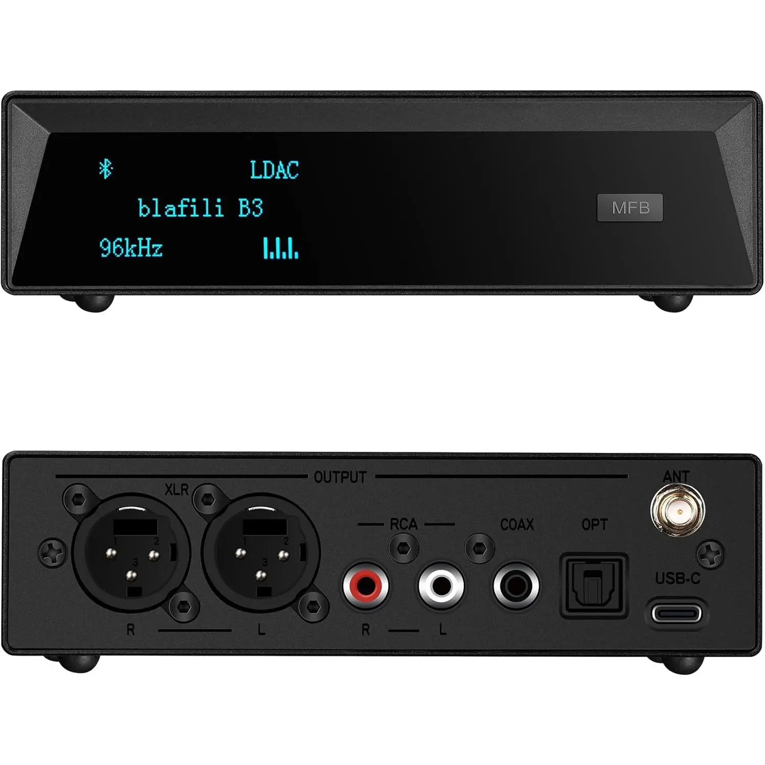 B3 professional xlr bluetooth v51 music receiver ldac aptx hd streamer builtin ess dac analog rca digital optical and coaxial outputs for audio mixer dj speakers pa system