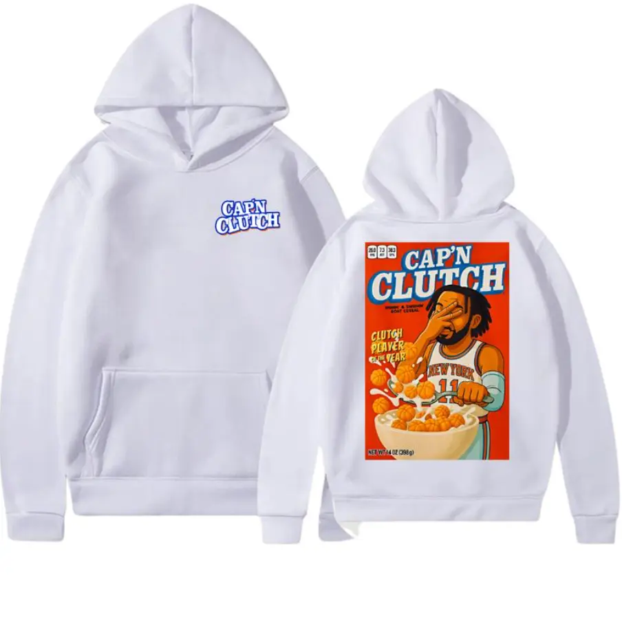 Captain Clutch Jalen Brunson Knicks Hoodie, Basketball Shirt, Crewneck Sweatshirt, 100% Cotton, Fan Apparel, Full Color, All Sizes