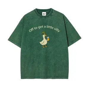 Unisex  Vintage ”Off To Get A Little Silly“ Funny Irish Drinking Couples Washed T-Shirt   – St. Patrick’s Day  Tee