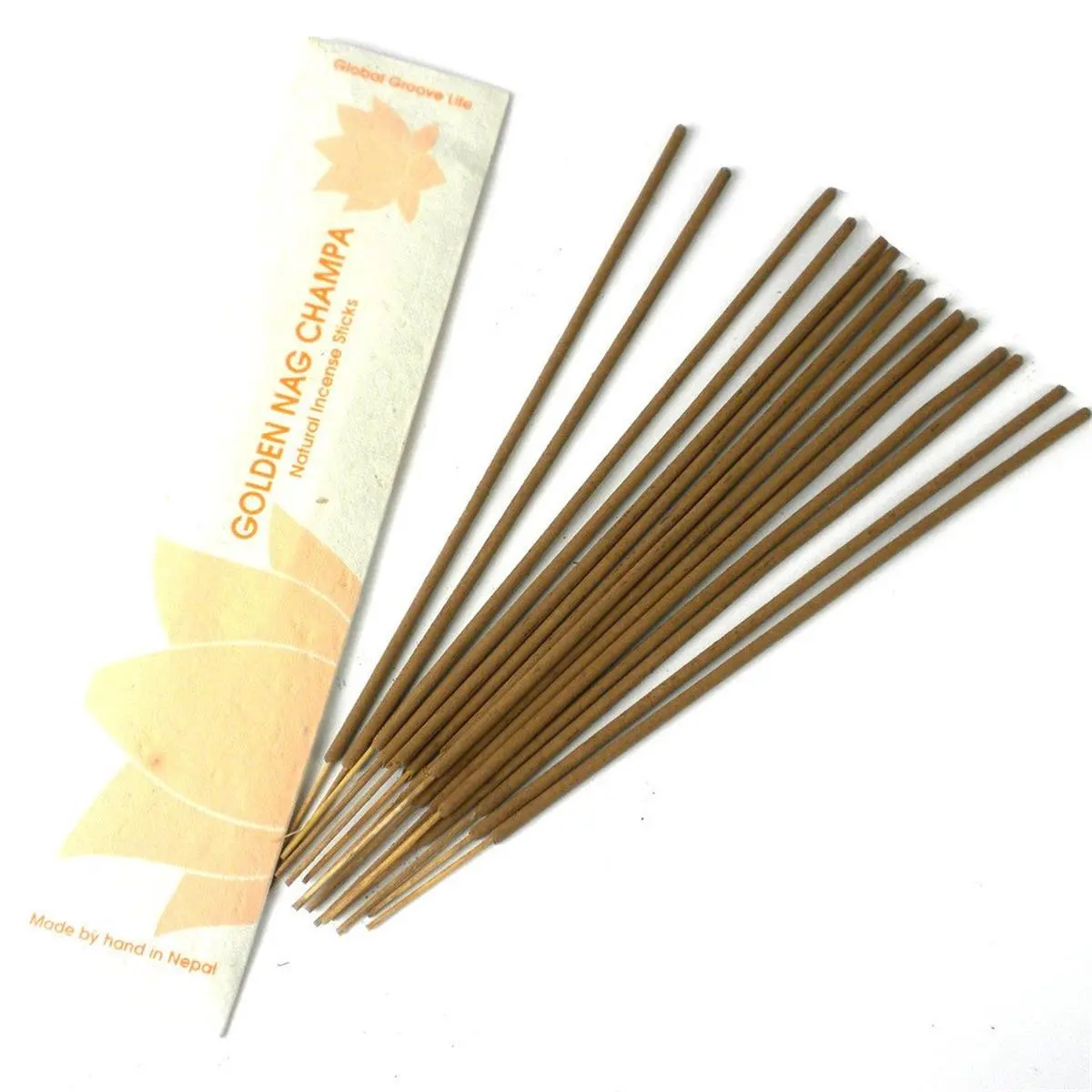 Global Groove GLG21211-05-564030 Handmade & Fair Trade Stick Incense, Golden Nag Champa