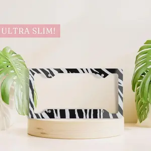Zebra Stripe License Plate Frame, Animal Print Vanity Plate Frame, Zebra Print Car Accessory, Cute License Plate Frame