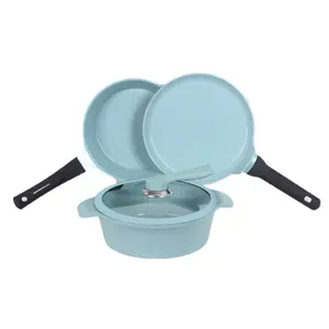 4 piece cookware SET- Bateria de 4 piezas de JADE Ceramic Induction