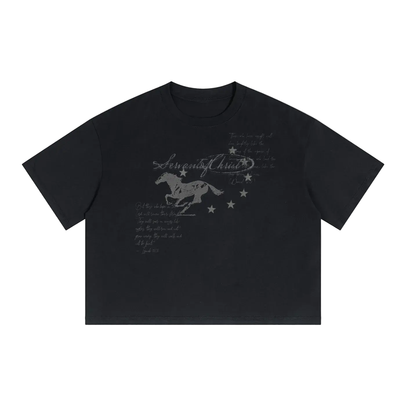 Star Boxy Drop Shoulder Crop Tee
