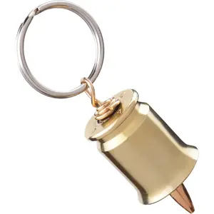 Motorcycle Bell Keychain with Imitation Bullet Shaped Ringer | Unique Good Luck Charm Gift for Bikers | Gremlin Bell Keychain For Motorcycles