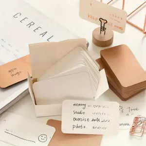 100pcsGraffiti Card, Blank Card, Bookmark, Small Card, Cowhide Cardboard, DIY Memo, Creative Card, Word Message, Custom Message Card, Postcard