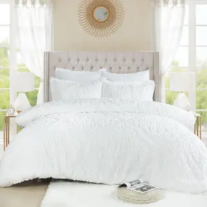 Modern Tufted Bed in a Bag 7 Pieces Vintage Damask Comforter Set new comforter