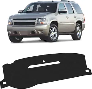 KUST Dash Cover for 2007-13 Chevy Chevrolet Silverado 1500 2500 3500 LTZ/Avalanche/GMC Sierra SLT Denali, 2007-14 Chevrolet Tahoe/Suburban/GMC Yukon XL (Only Fit One Glove Box Dashboard)