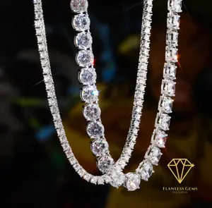 Sterling Silver VVS Tennis Chain