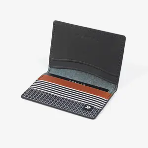 Thread - Sanders Bifold Wallet, Featuring Striped Design, Zipper Closure, and Dual Pockets