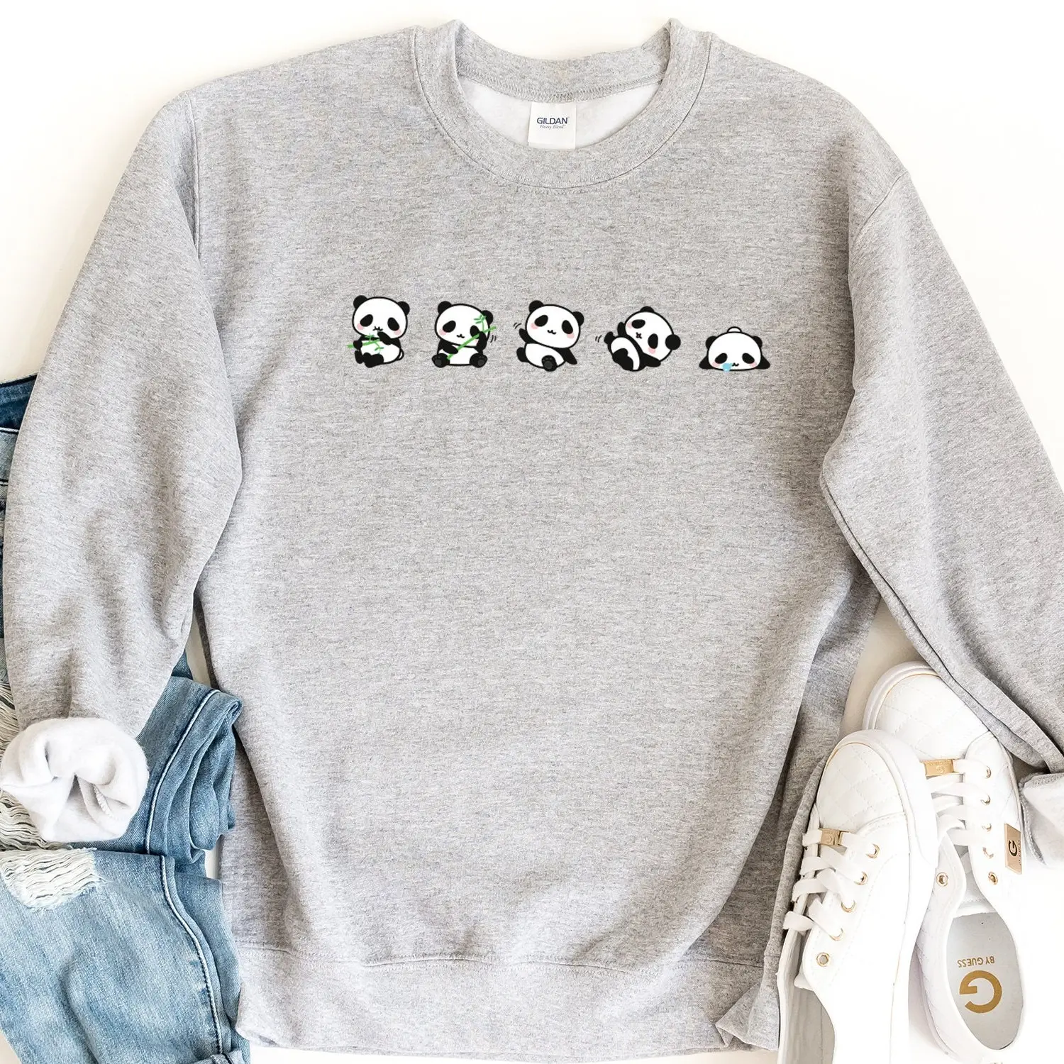 Panda Roll Sweatshirt, Panda Lover Sweater, Unisex Cute Panda Shirt, Gift For Panda Lover, Adult Woman Pullover