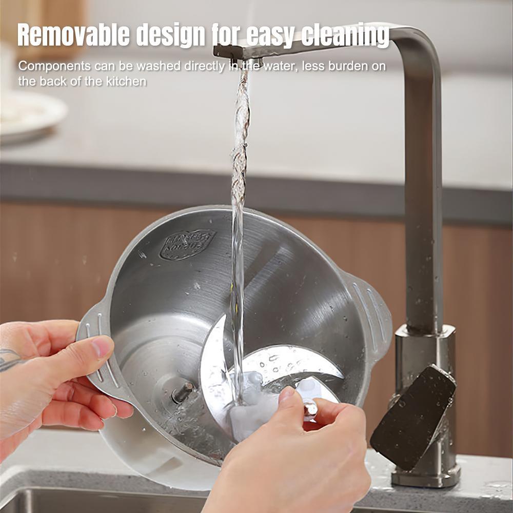 Food Processor, Meat Grinder Electric Food Chopper with 4 Large Sharp Blades for Meat, Fruits, Vegetables, Baby Food, Nuts, 2 Speed, 300W