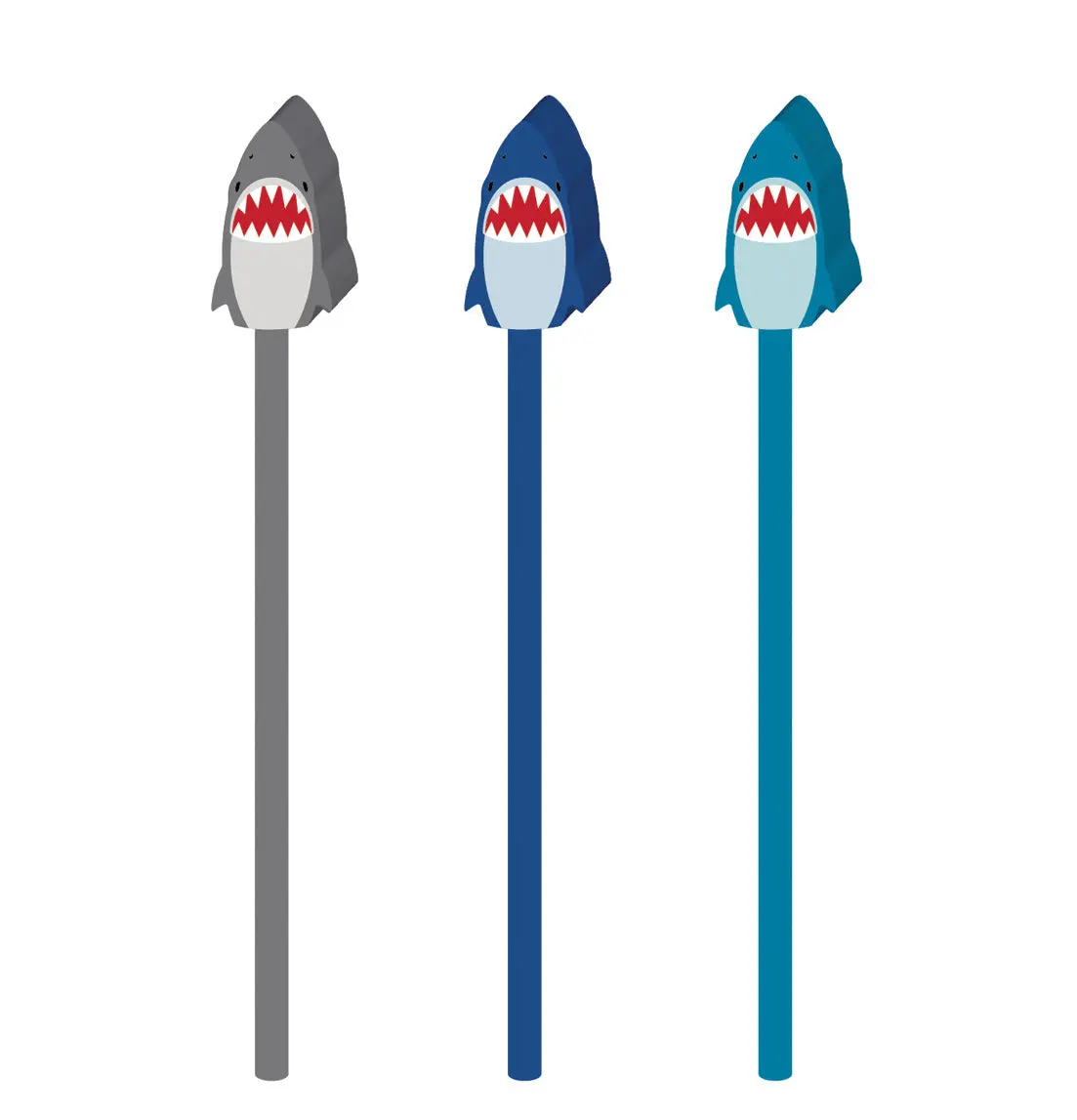 Shark Attack Eraser & Pencil Duo, 3 Pack