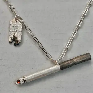 Smoke Pendant Unisex Necklace Stainless Steel